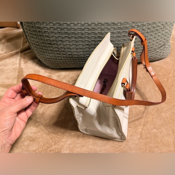 Dooney & Bourke Cream and Tan Satchel - Picture 7 of 7